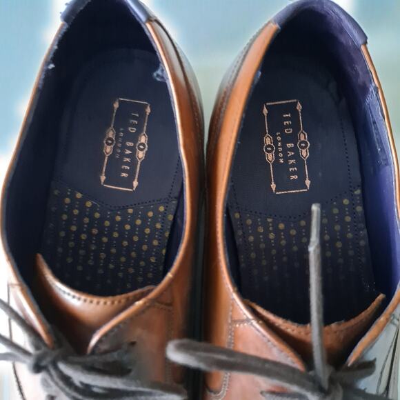 Ted Baker ROGRR Leather Cap Toe Lace-Up Oxford Shoes Brown Mens Size 45 US 12 main image 7